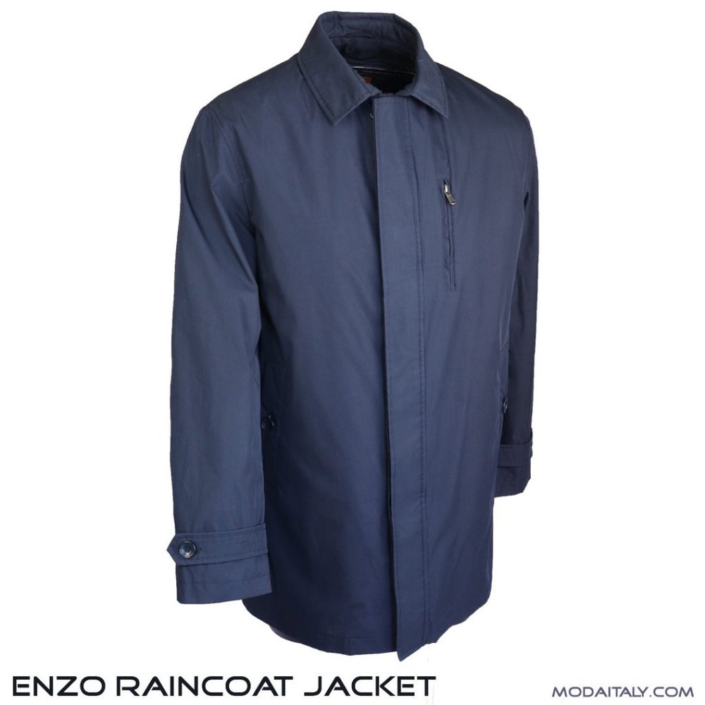 Enzo Navy Rain-Coat & Vest Jacket Size XL at Below